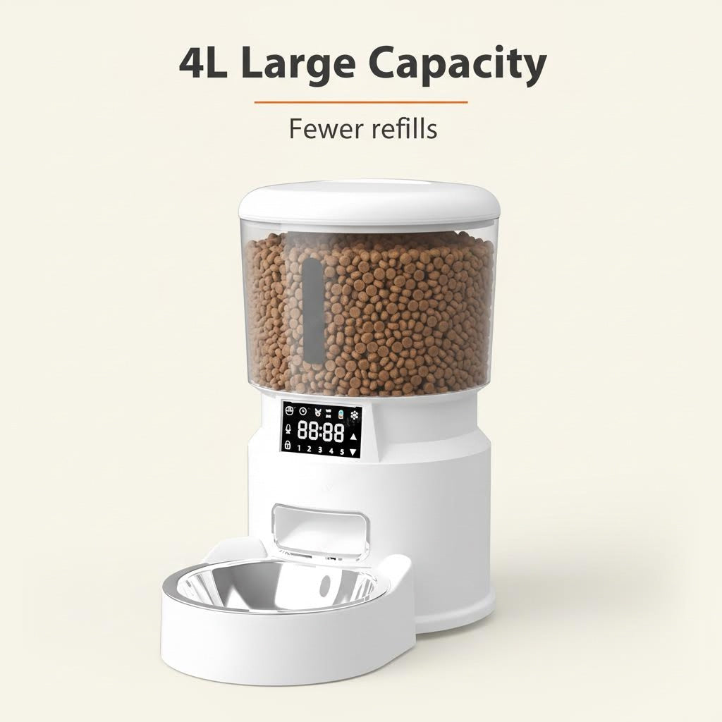 Smart 4L Pet Feeder 4L large capacity hopper